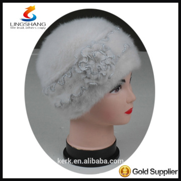 DSC9589 lingshang angora alta qualidade Crocheting feito sob encomenda boné chapéu de boina